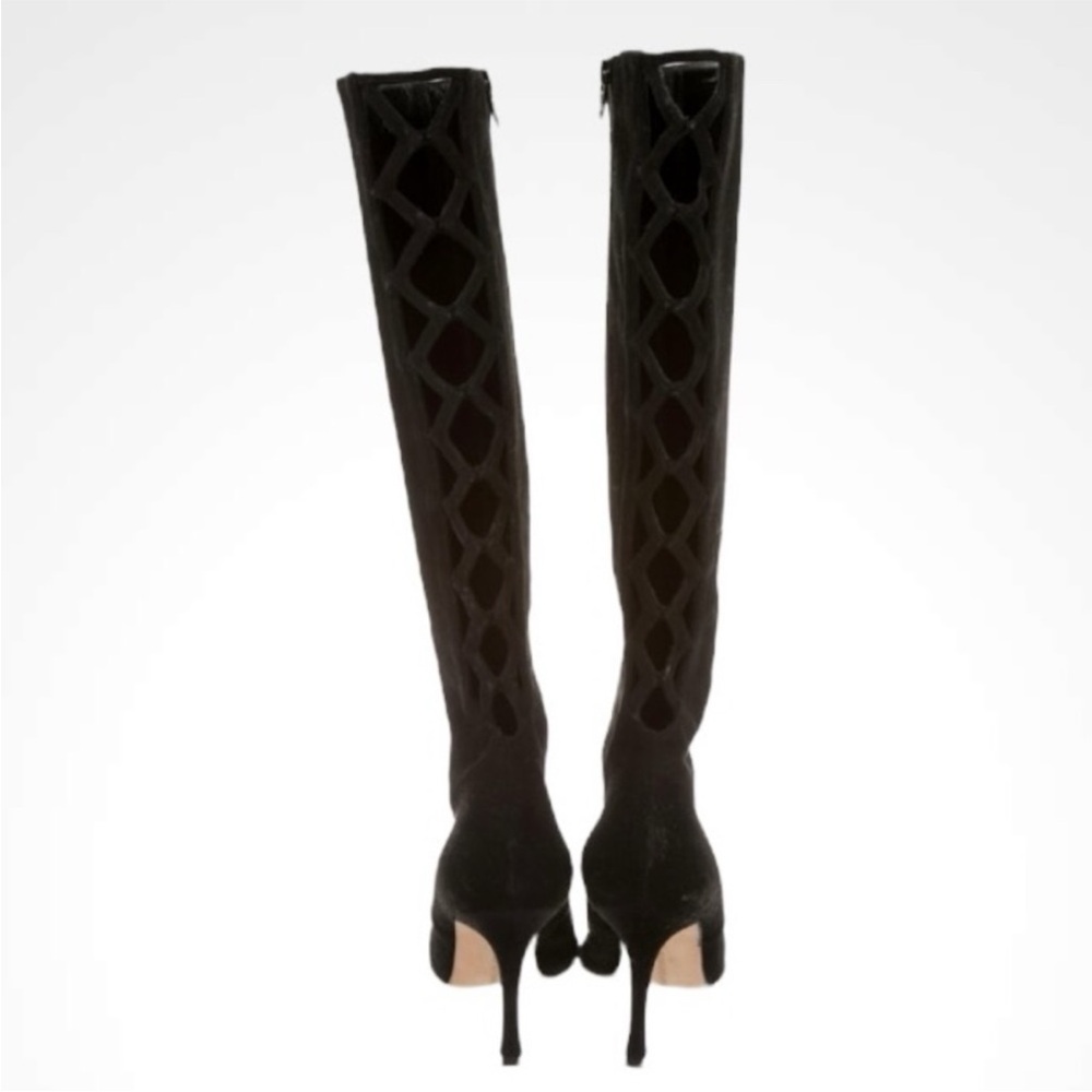 Manolo Blahnik Black Suede Knee High
Stiletto Boots Size EU 38 US 8 - Picture 3 of 16